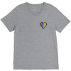 Love Is Love Lgbt Rainbow Heart V-Neck Tee