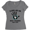 father and son best friends son Women's Triblend Scoop T-shirt