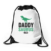 Daddysaurus Drawstring Bags