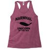 narwhal whale Racerback Tank