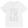 sorry i'm bad (2) V-Neck Tee