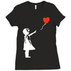 banksy style Ladies Fitted T-Shirt