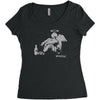 banksy fallen angel Women's Triblend Scoop T-shirt