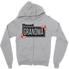 blessed grandma with flower Zipper Hoodie