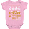 born december multitasking problem solving Baby Onesie