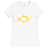 gold fish Ladies Fitted T-Shirt