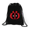dead funny Drawstring Bags