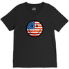 patriotic smiley face V-Neck Tee