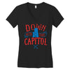 down with the capitol Women's V-Neck T-Shirt