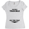 Double Trouble On The Way Women's Triblend Scoop T-shirt