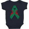 liver ribbon and rose Baby Bodysuit
