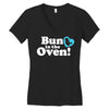 Bun in the Oven with Heart Baby Boy Women's V-Neck T-Shirt