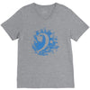 bass clef in blue V-Neck Tee