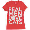 real men love cats Ladies Fitted T-Shirt