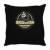 sasquatch hunter Throw Pillow