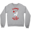 boxing llama Crewneck Sweatshirt