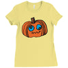 goofy pumpkin Ladies Fitted T-Shirt