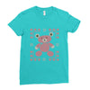 ugly sweater bear Ladies Fitted T-Shirt