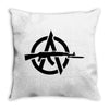 gun logo Throw Pillow