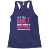 all this girl care about is volleyball Racerback Tank