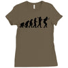 evolution of table tennis or ping pong mens black t shirt top Ladies Fitted T-Shirt