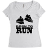 born to run Women's Triblend Scoop T-shirt