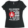 as a scorpio i have 3 sides Women's Triblend Scoop T-shirt