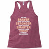 Braver Stronger Smarter Uterine Cancer Awareness Racerback Tank