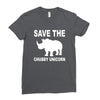chubby unicorn Ladies Fitted T-Shirt