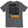 Strong Independent Motivated Gemini V-Neck Tee