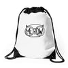 meow cat Drawstring Bags