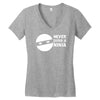 never poke a ninja Women's V-Neck T-Shirt