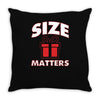 size matters Throw Pillow