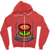 rare flower Zipper Hoodie
