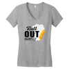 Butt Out Lung Cancer Awareness Women's V-Neck T-Shirt