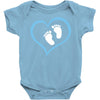 Baby Boy with Heart Any Name Customized Baby Bodysuit