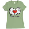 mickey et l'amour en Ladies Fitted T-Shirt