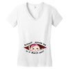 March Peeking Out Asian Baby Girl Women's V-Neck T-Shirt