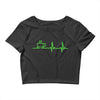 morning coffee heatbeat ekg Crop Top