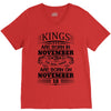 Real Kings Are Born On November 18 V-Neck Tee