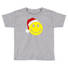 smiley face wears santa hat merry christmas Toddler T-shirt