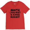 personalised auntie V-Neck Tee