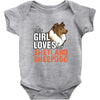 This Girl Loves Shetland Sheepdog Baby Onesie