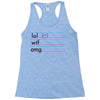 practice your texting Racerback Tank