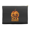 mad halloween pumpkin Accessory Pouches