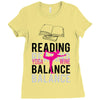 Reading Yoga Wine Balance Ladies Fitted T-Shirt