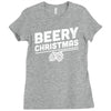 beery christmas hops drinking beer funny Ladies Fitted T-Shirt