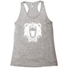 lion head roaring Racerback Tank