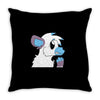 arctic fox adopt Throw Pillow