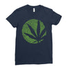 cannabis finger printing Ladies Fitted T-Shirt